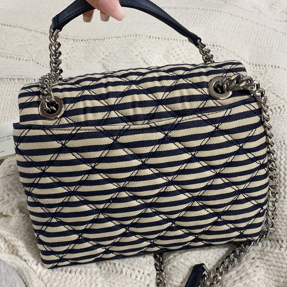 KATE SPADE New York natalia lurex stripe Medium flap shoulder bag Multi - Picture 7 of 8